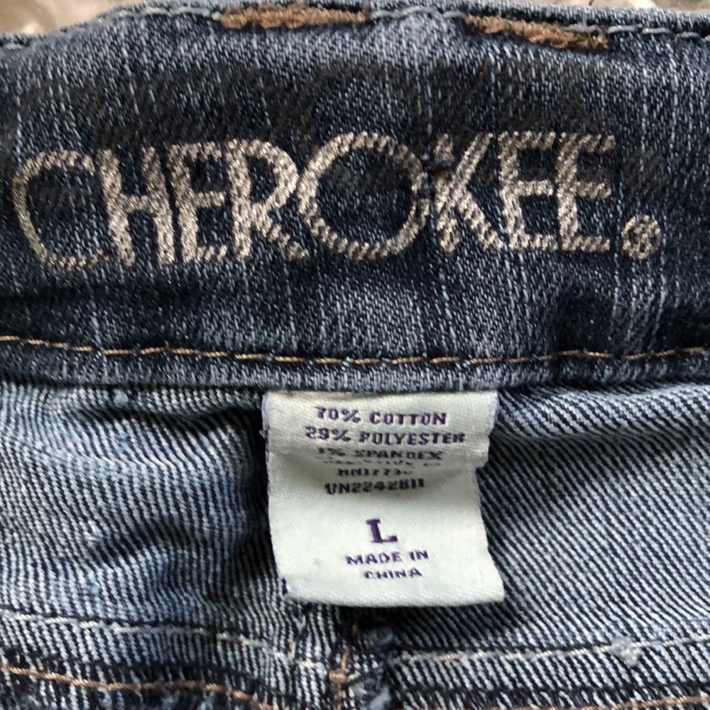 Cherokee Girls Straight Bermuda Style Denim Shorts - Picture 4 of 6